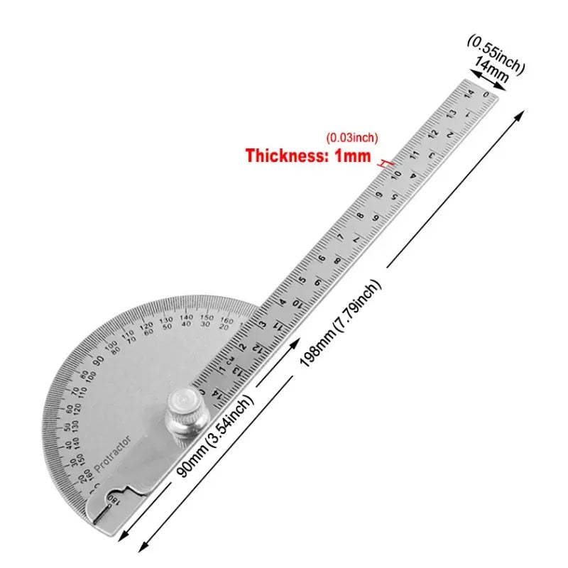 Protractor Angle Ruler Dividing Gauge Angle Ruler 180 Degree Semi Circ ...