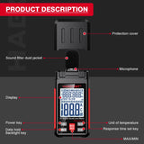 HABOTEST HT602 Sound Level Meter Digital Handheld DB Meter Sonometros Noise Audio Level Meter 30-130dB Decibels Mini Sound Meter
