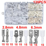Male Female Wire Box Insulated Cable Macho Connector 2.8/6.3mm Electrical Crimp Terminals Termin Spade Connectors Assorted Kit