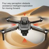 4.5-Inch Screen Controlled Drone GPS Positioning Dual Camera Brushless Motor Aircraft Laser Obstacle Avoidance Remote