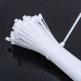 200/100Pcs Nylon Cable Ties Adjustable Self-locking Cord Ties Straps Fastening Loop Reusable Plastic Wire Ties For Home Office
