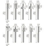 Woodworking Router Bit HSS Milling Cuuter for Dremel Rotary Tools DIY Wood Carbide Carving Engraving Trimming Drilling Carpentry