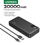 UGREEN 20000mAh portable power bank 20W fast charging
