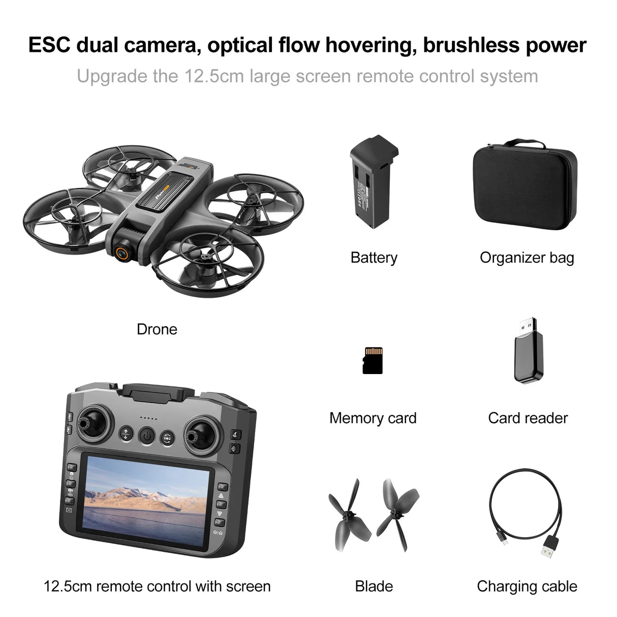 S156 Drone Professional 4K HD Dual ESC Camera FPV WiFi RC Dron Brushless Motor with Optical Flow Positioning Quadcopter Drone