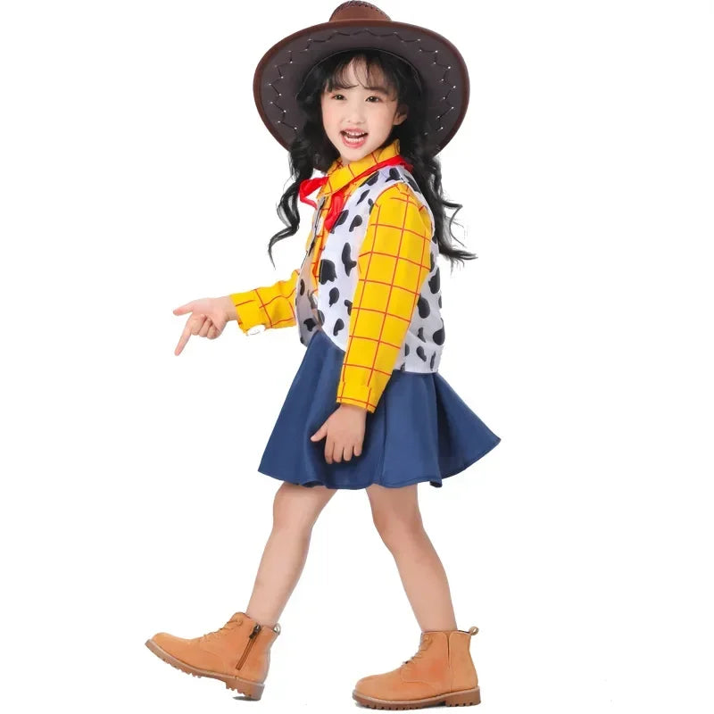 Halloween Couple Family Cosplay Idea Costume Woody Jessie  Outfits Movie Stage Carnival Party Full Set for Adults Men Women