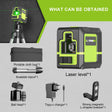 Lfine 4D 16 Lines 360°Self-leveling Laser Levels with Tripod and Suitc UK
