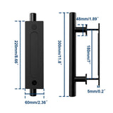 Barn Door Handle Black Circular Double Sided American Wooden Door Indoor Sliding Door Mobile Door Handle All Black Reinforced