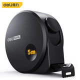 Deli 5M Measuring Tape Black Carbon Steel Material High Quality Multifunctional Household Woodworking Portable Measuring Tool