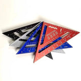 New 7Inch Triangle Ruler Measurement Tool Aluminium Alloy Carpenter Tools Inch Metric Angle Ruler Speed Square Woodworking Tools