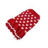 New Christmas Pet Cat Puppy  Clothes for Small Dogs Pet Cat Teddy Costume Red Love Dog Sweater Pet  Costume