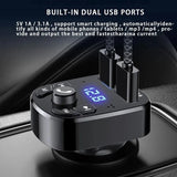 Car Mp3 Player Dual Usb Fast Charger Fm Bluetooth Receiver Bluetooth Compatible 5.0 Fm Transmitter Usb Flash Drive Plug Car Kit