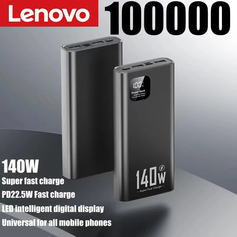 Lenovo 500000mAh portable power bank 140W fast charging