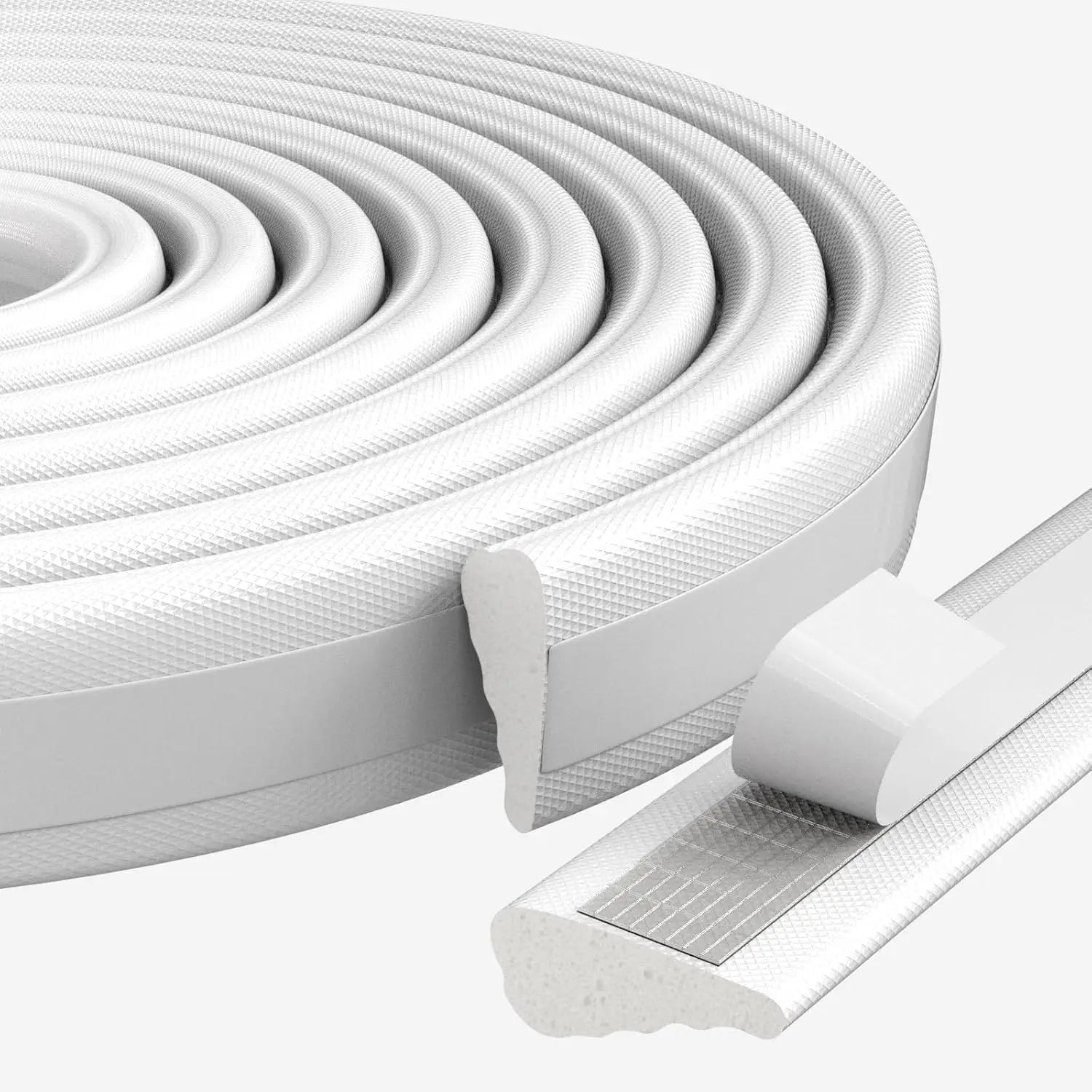 20M/2M Window Weather Seal Strip Acoustic Foam Sealing Strip White For Door Windows Windproof Soundproof Cotton Seal Gap Filler