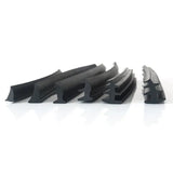 1/3/5M Door And Window Sealing Strip Aluminum Windproof Alloy Fixed Glass Gap Three T Type Fill The Card Slot Rubber Strips