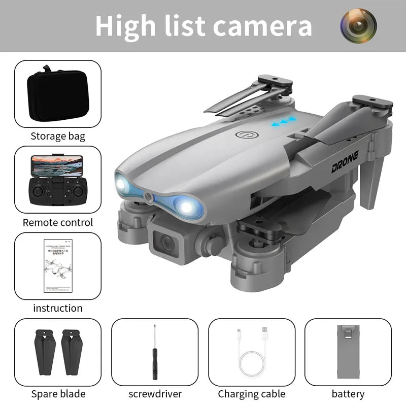 E99&K3 Pro Drone with 4K Dual Camera Optical Flow Aerial Photography Four Axis RC Aircraft fpv Fixed Height DronToy Foldable Toy