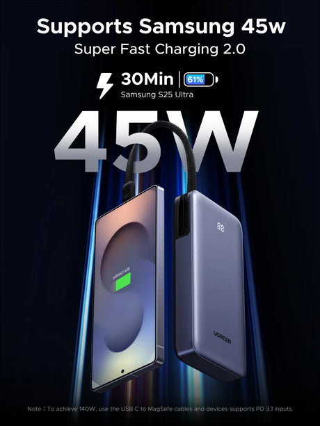 UGREEN 20000mAh portable power bank 45W fast charging