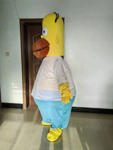 Anime Cartoon Simpson Boy Mascot Costume Adult Full Body Cosplay Outfits Party Carnival Performance Role Play Mascottes