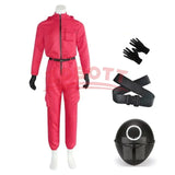 New Red Calamari Cosplay Costume Games Jumpsuit Party Tracksuit Outfits Props Role Play Classic Costume