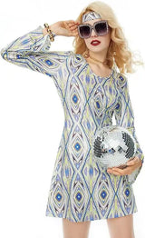 Hippie Costumes with Scarf for Women Male Carnival Halloween Vintage 70s 80s Rock Disco Cosplay Outfits Party Fantasia Dress Up