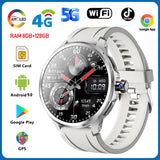 5G/4G Full Network Smart Watch Men 1.95 inch AMOLED Screen 8GB+128GB RAM 900W Camera GPS WIFI Google APPS Android 9.0 Smartwatch