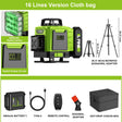 Lfine 4D 16 Lines 360°Self-leveling Laser Levels with Tripod and Suitc UK
