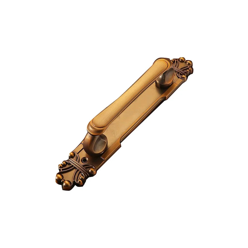 Door Handle European Antique Exposed Wooden Sliding Push-pull Door Handle For Furniture Cabinets Drawers Wardrobes Hardware