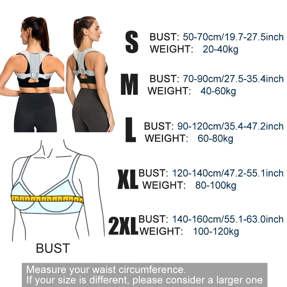1pcs  Adjustable Spine Correction Belt for Women And Men Preventing Humpback Posture Corrector Back And Shoulder Support