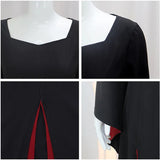 Men Cosplay Costume Movie Black Robe With Scarf Women Dress Horror Movie Down Shirt Gown Halloween Uniform