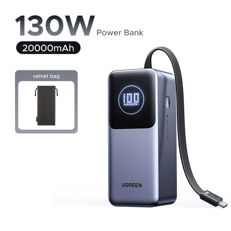 UGREEN 12000mAh portable power bank 100W fast charging