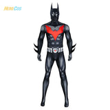 Batmaning Beyond Cosplay Costume Black Jumpsuit with Headgear Full Set Props Accessories Halloween Carnival Party