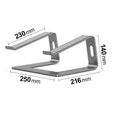 Ergonomic Aluminum Laptop Stand with Cooling & Non-Slip Design, Adjustable Portable Notebook Riser for 10-17 Inch MacBook Dell