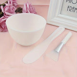 1-Set Silicone Facial Mask Mixing Bowl Kit - DIY Skincare & Mud Mask Preparation Tools with Black Bowl, Applicator Brush
