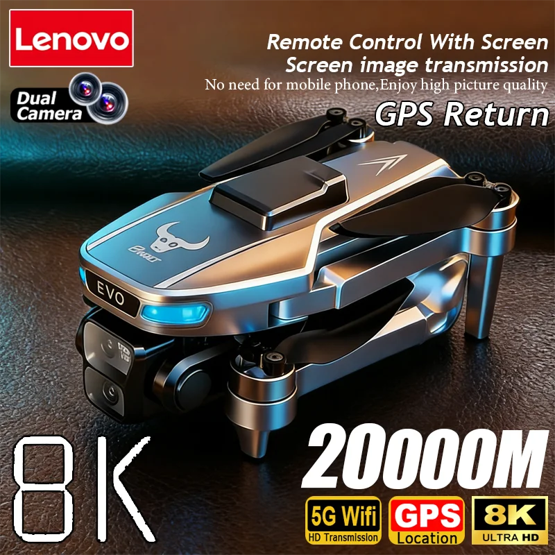 Lenovo SG901 MAX GPS Drone Professional 8K Aerial HD Avoiding Obstacle with Larger Screen Remote Control Folding Brushless Drone