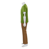 Adult Men Shaggy Cosplay Costume Green V-Neck Short-Sleeve Shirt and Brown Pants Suit Halloween Outfit