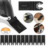 20 Piece Multi-Purpose Renovator Saw Blade Set Power Tool Accessories General Purpose Cutting Blades Oscillating Saw Blades