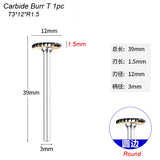 T Type Carbide Rotary File Arc Metal Cutter Bit Tungsten Hard For Aluminum Stone Plastic Carving Engraving For Dremel Metalwork