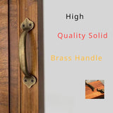 1Pc Vintage Furniture Handles Brass Cabinet Handle and Knobs Door Handle Antique Cupboard Drawer Kitchen Wood Box Pull