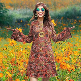 Hippie Costumes with Scarf for Women Male Carnival Halloween Vintage 70s 80s Rock Disco Cosplay Outfits Party Fantasia Dress Up
