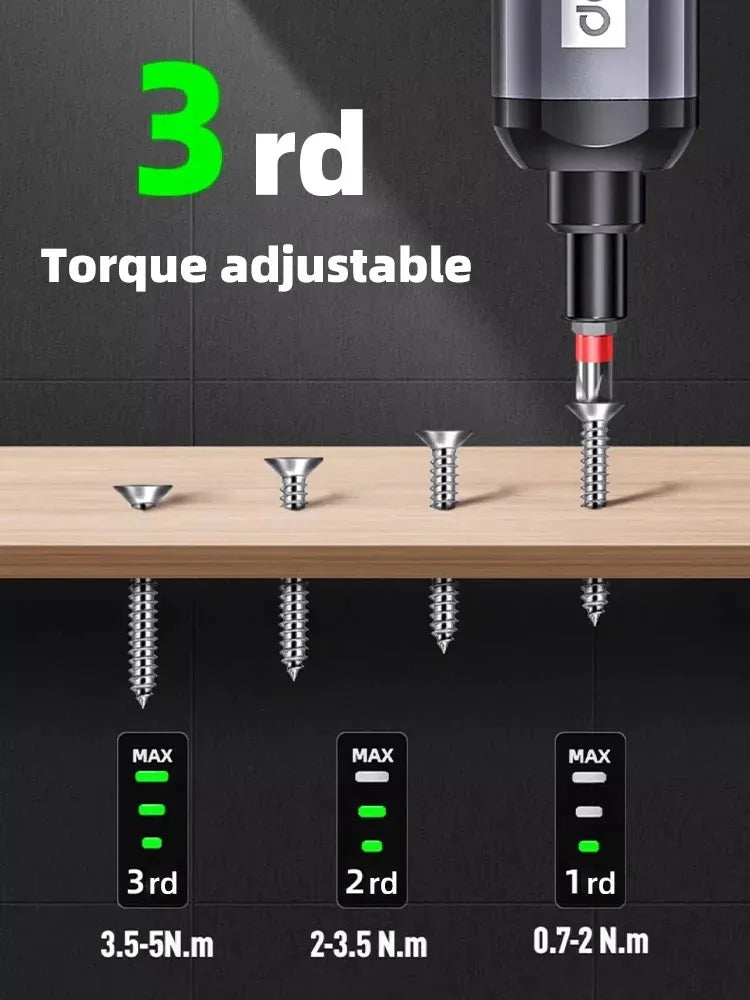 Mini Electric Screwdriver Set USB Rechargeable 2000mah Adjustment Power Dril Multi-function Disassembly Torque Repair Tools Kit