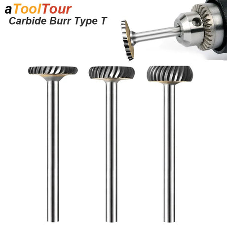 T Type Carbide Rotary File Arc Metal Cutter Bit Tungsten Hard For Alum UK