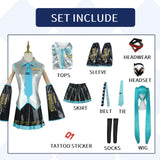 Mikuu Cosplay Costume Carnival Uniform Wig Anime Halloween Costumes Women