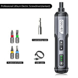 Cordless Electric Screwdriver Rechargeable 2000mah Lithium Battery Mini Drill 4V Power Tools Set Household Maintenance Repair