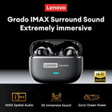 Lenovo LE208 TWS Bluetooth 6.0 Wireless Leather Earphones Stereo ENC Noise Cancelling Headphone 38ms Low Latency Gaming Headset