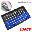 10pcs Carbide Burr Set, Hard Alloy Tungsten Steel Double Cut Rotary Fi UK