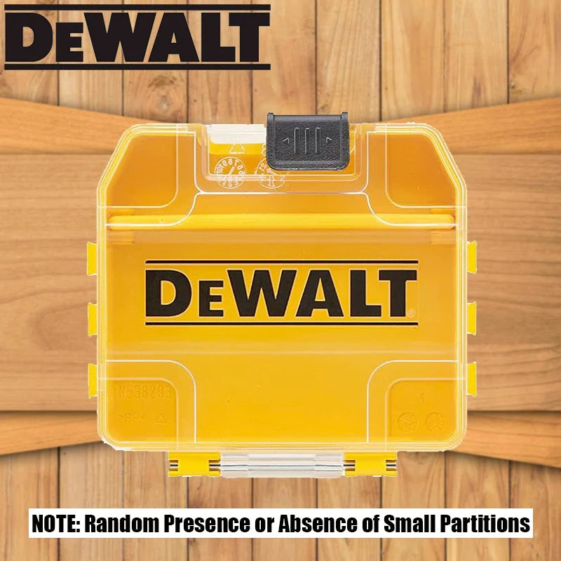 DEWALT Original Drill Bits Mini Containment Box Yellow Shell Sliding Switch Small Tough Case 74*67*17MM 1PCS