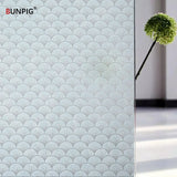 Privacy Window Film Sun Protection UV Blocking Self-adhesive Film for Home Frosted Opaque Stained Glass Sticker Heat Control
