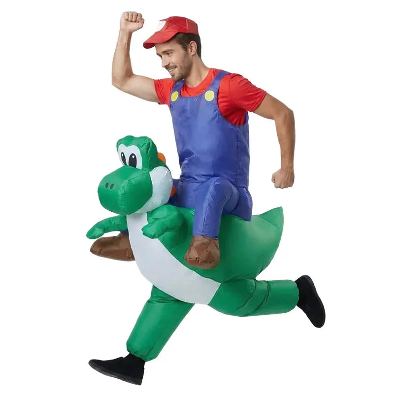 Yoshi inflatable Cosplay Costume Suit Halloween Festival Party Mario inflated Disfraz Costumes Set