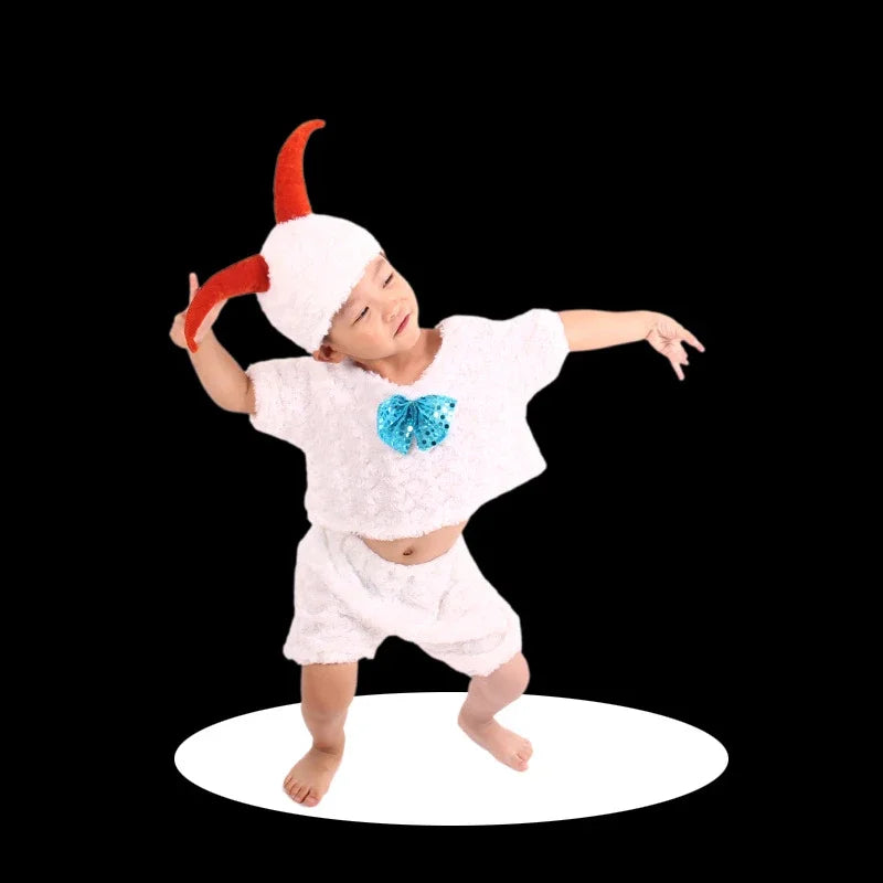 Boy Girls Children Animal Costume Cosplay Performance Props Clothing Grasshopper Mantis Bear Kangaroo Panda Squirrel Elephant
