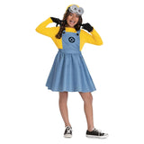 Family Little Yellow Men Cosplay Costume Set Adult Yellow Shirt Blue Overalls Halloween Carnival Party Role Play Outfit