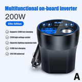 200W Multi-function Car Power Inverter 12V/24V To 220V Converter Led Display Charger Socket Fast Charging Car Accessories